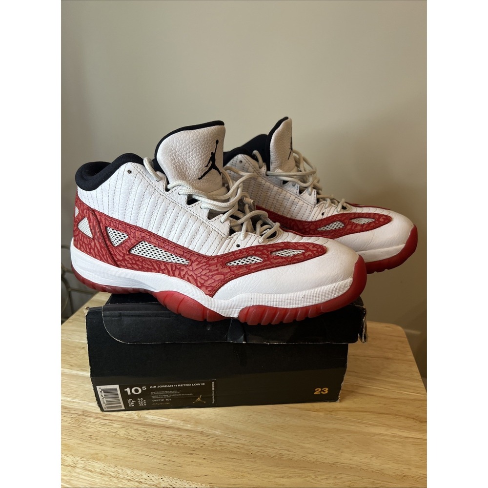 Air Jordan 11 Retro Low IE Men's Red White Size 10.5 919712-101